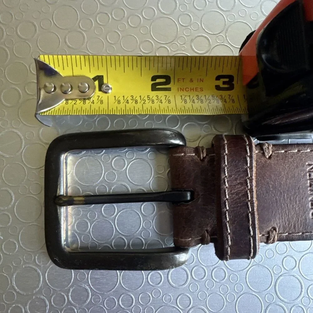 Levis Denizen Brown Leather Belt 34 36 Mens Casual Gorpcore Workwear Americana